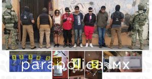 Caen cinco personas con narcóticos tras cateo de FGE en inmueble en Atlixco