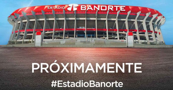 Cambian el nombre del Estado Azteca, ahora será Estadio Banorte