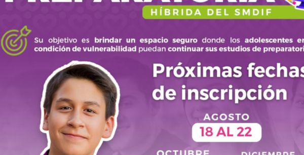 Ofrece SMDIF programa de preparatoria híbrida a menores de 18 años