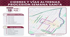 Conoce los recorridos y cierres por la Procesi&oacute;n de Viernes Santo 2025 en Puebla