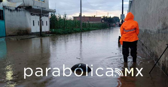 Descartan afectaciones mayores ante fuertes lluvias en San Pedro Cholula