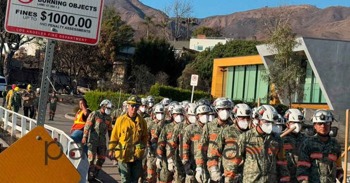 Recibe gobierno de México a brigadistas que apoyaron en incendios de LA