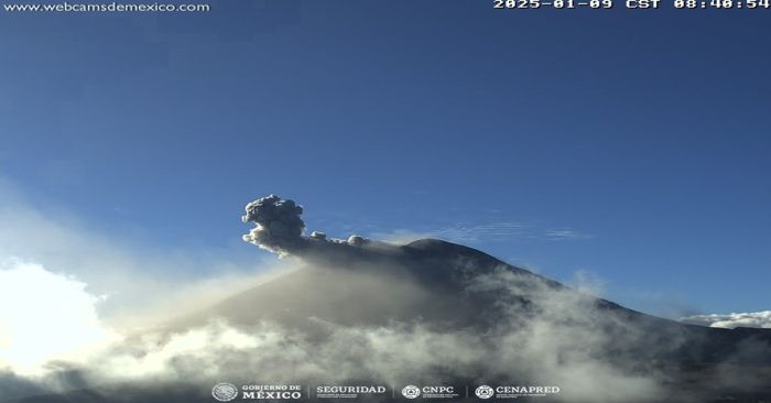 Registra Popocatépetl 52 exhalaciones y 187 minutos de tremor