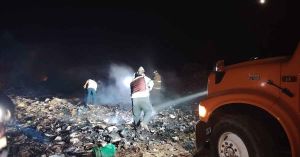 Se incendia el relleno sanitario en Ciudad Serdán
