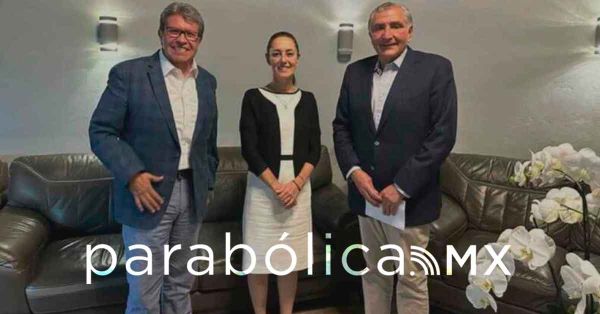 Recibe Sheinbaum a Adán y Monreal; descartan cambios en la coordinación del Senado