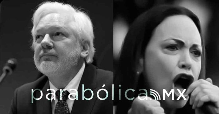 Repudia Julian Assange el Nobel de Mar&iacute;a Corina Machado por incitaci&oacute;n a la guerra
