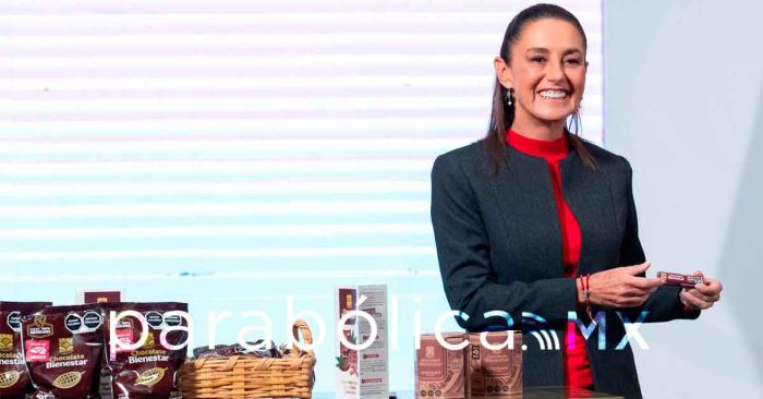 Presenta Sheinbaum los Chocolate Bienestar que son Hechos en México