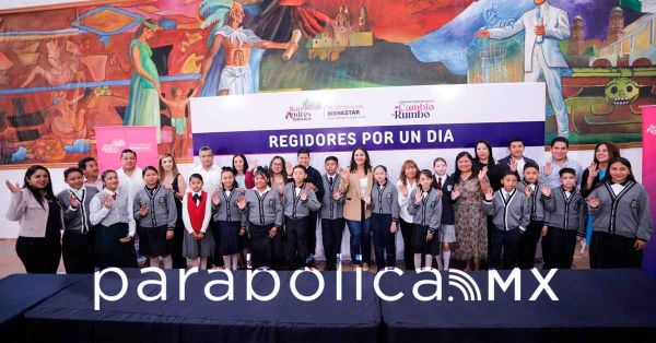 Recibe Cuautle a menores "Regidores por un D&iacute;a" en San Andr&eacute;s Cholula