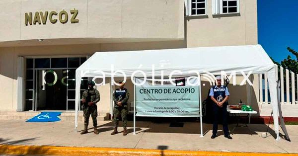 Abre la Marina varios Centros de Acopio de v&iacute;veres para damnificados de las recientes lluvias