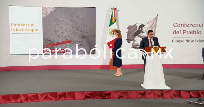 Exhibe Sheinbaum pozos clandestinos de agua en Tehuacán