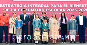Presenta Delfina Gómez el protocolo Mochila de Paz en Edomex