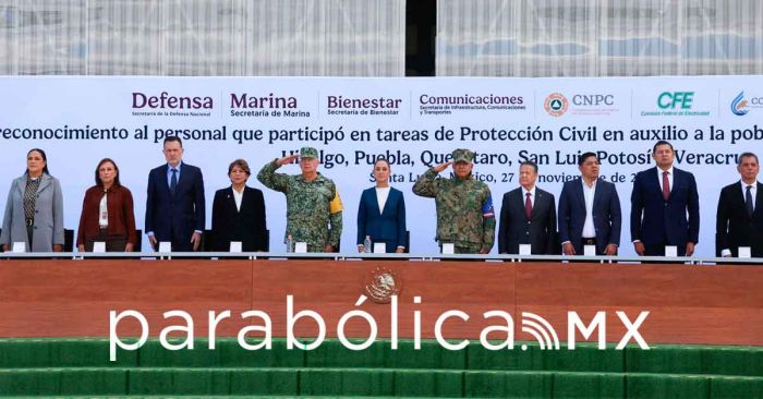 Rinden Sheinbaum y gobernadores homenaje al personal que apoy&oacute; ante la emergencia en cinco estados