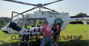 Trasladan a mujer embarazada v&iacute;a a&eacute;rea desde V. Carranza a Puebla capital