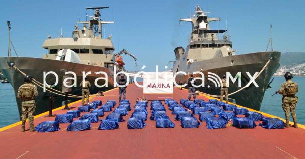 Decomisan 1.6 toneladas de coca&iacute;na en costas de Guerrero gracias a operaciones de la Marina