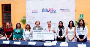 Se une San Andrés Cholula a la Cruz Roja con donativo