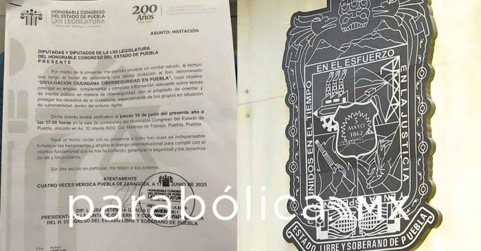 Circula Congreso invitaciones a Foros sobre Ciberseguridad