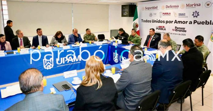 Encabeza Armenta la Mesa de Seguridad desde Amozoc