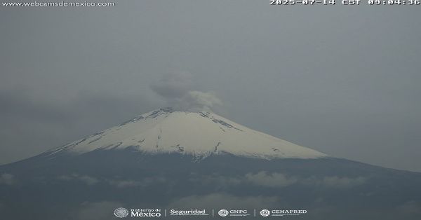 Registra Popocat&eacute;petl 30 exhalaciones de baja intensidad