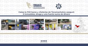 Aseguran 5 inmuebles, droga y dinero en bares de Tecamachalco