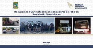 Recuperan tractocami&oacute;n con reporte de robo en San Mart&iacute;n Texmelucan