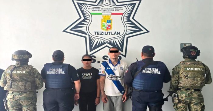 Detienen a pareja en Teziutlán con orden de aprehensión activa en Veracruz