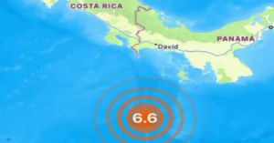 Ocurre sismo de magnitud 6.6 en costas de Panamá