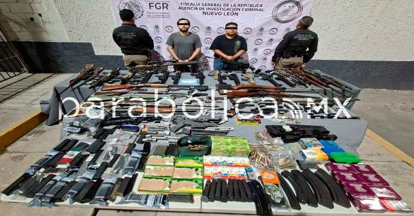 Aseguran fuerzas federales un arsenal en Monterrey: Harfuch