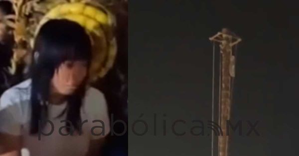 Sube turista al palo de los Voladores en Cuetzalan; la rescatan y se torna agresiva