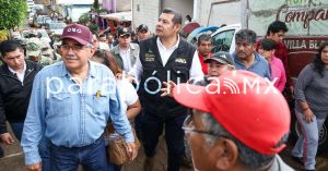 Mantiene Armenta recorridos en zonas afectadas por lluvias y supervisa entrega de apoyos