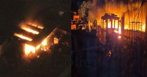 Arde bodega y taller mecánico en Camino Real al Bosque