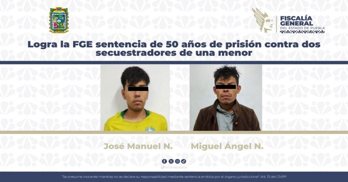Detienen a José Manuel N. y de Miguel Ángel N. responsables de secuestro agravado