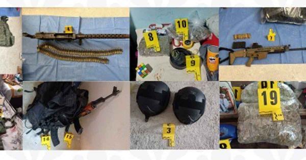 Asegura FGE y SSP armas en casa de seguridad en Tlalancaleca