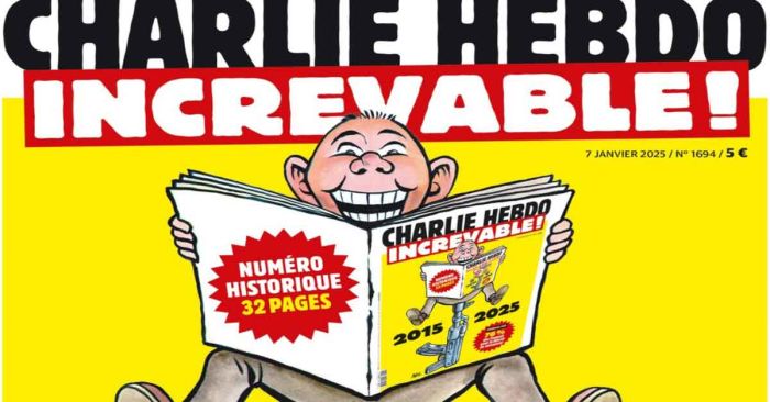 Conmemora Charlie Hebdo décimo aniversario de atentado con edición especial