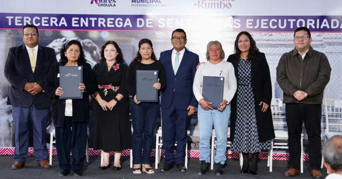 Avanza San Andr&eacute;s Cholula en Seguridad Jur&iacute;dica con tercera entrega de Sentencias