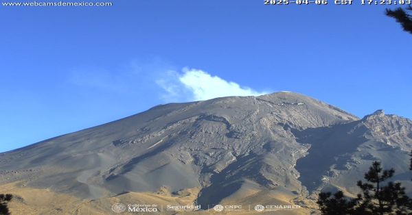 Se mantiene en calma el Popocatépetl, semáforo en amarillo