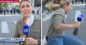 Hieren a dos periodistas durante protestas en Los Ángeles