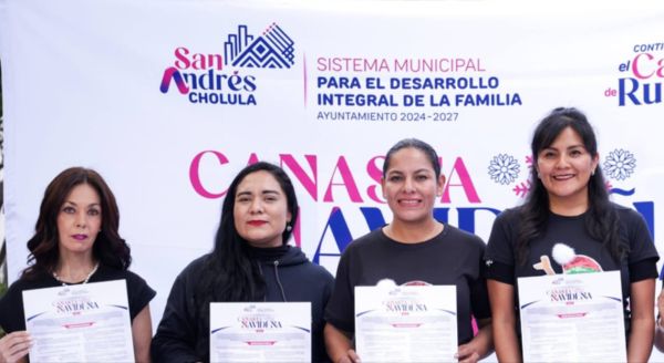 Solidaridad y apoyo en San Andrés Cholula con Canasta Navideña 2025