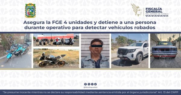 Recuperan en Puebla vehículos con reporte de robo