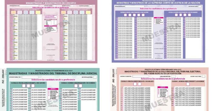 Avala INE diseño de seis boletas electorales para elección Judicial