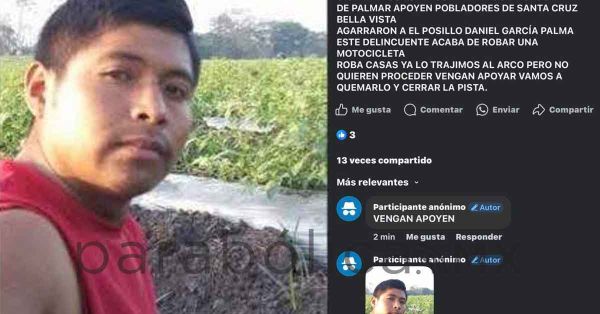 Amagan con linchar a &quot;El Posillo&quot; por presunto robo de motocicleta en Palmar de Bravo