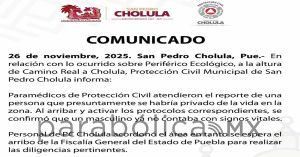 Atiende SSC de Cholula accidente en Periférico Ecológico