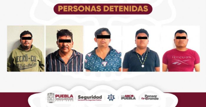 Detienen a cinco hombres armados en Huauchinango