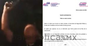 Desmiente San Andrés Cholula video de ex integrante policiaco; video fue de 2022