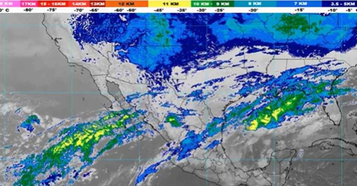 Se pronostican lluvias muy fuertes en regiones de Veracruz, Oaxaca, Tabasco y Chiapas