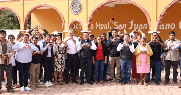 Pavel Gaspar, acudi&oacute; a San Pedro Yeloixtlahuaca para corroborar avances de obra comunitaria, que impulsa el Gobernador del Estado