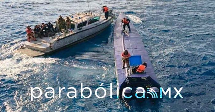 Asegura Marina un semisumergible con droga en Manzanillo, Colima: Harfuch