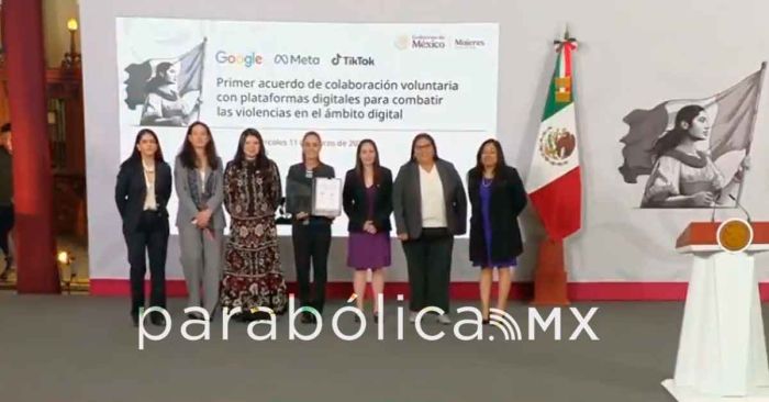Firman Sheinbaum y plataformas digitales acuerdo contra la violencia; se ausenta X