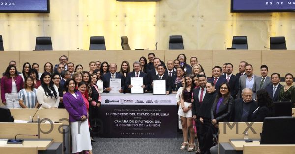 Por primera vez, el Congreso de Puebla firma un convenio de colaboraci&oacute;n con la C&aacute;mara de Diputados