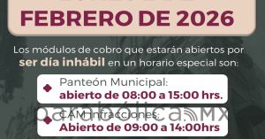 Informa Gobierno de Pepe Chedraui horarios en m&oacute;dulos de cobro para el 2 de febrero