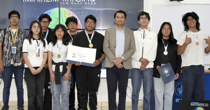 Ganan estudiantes BUAP oro en la Olimpiada Estatal de Matem&aacute;ticas